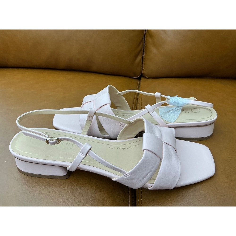 Journee Tabatha Sandals Womens 12 Pink Square Toe Low Block Heel Z0194